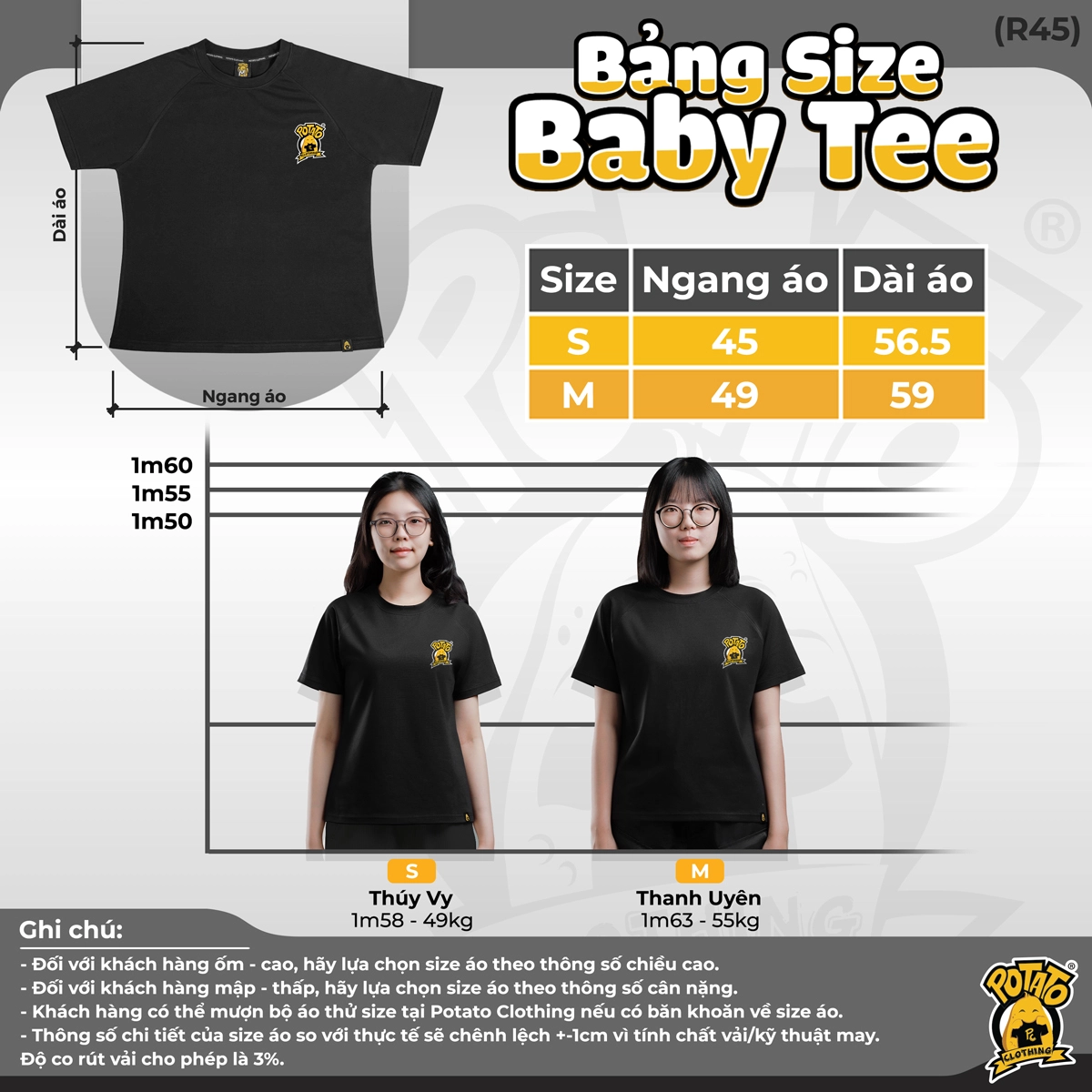Bảng size BabyTee