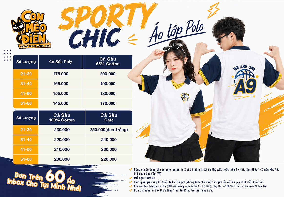 Áo polo sporty chic