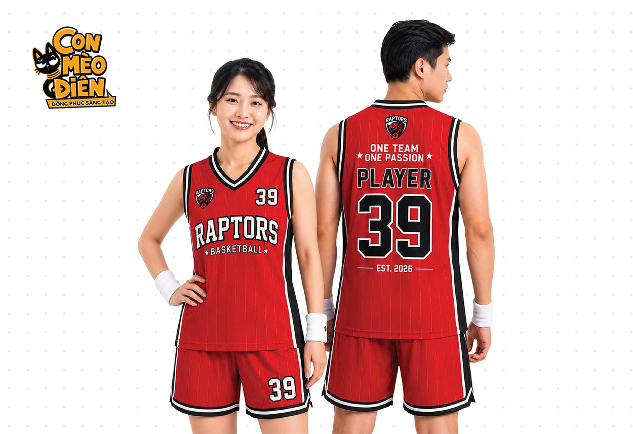 Áo bóng rổ lớp Raptors 39 màu đỏ