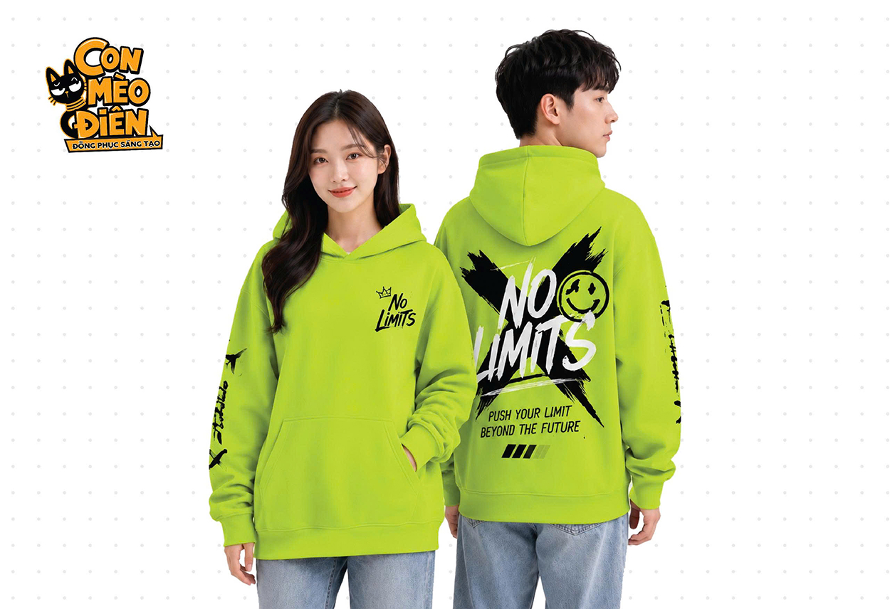 Áo hoodie lớp No Limits màu xanh đọt chuối
