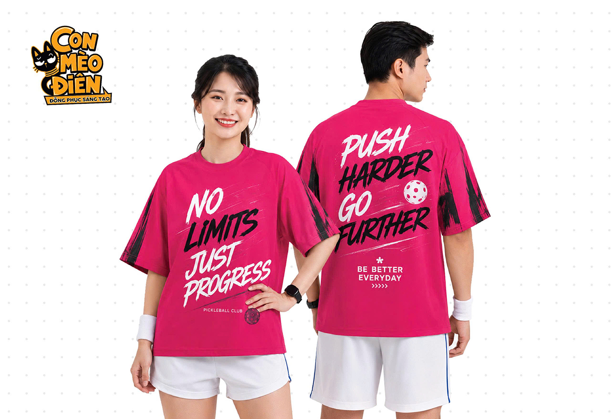 Áo tay dài thể thao No Limits màu hồng cánh sen
