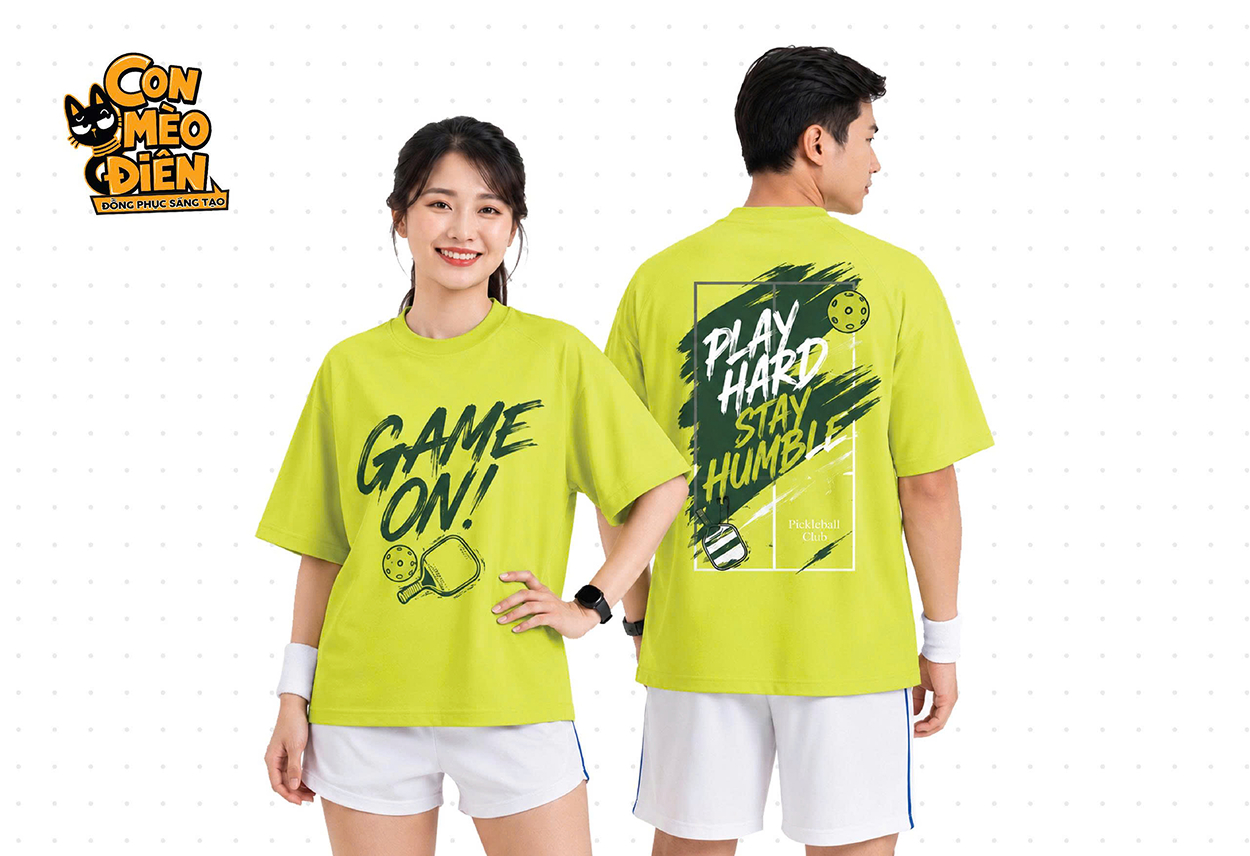 Áo thun thể thao Game On màu vàng chanh