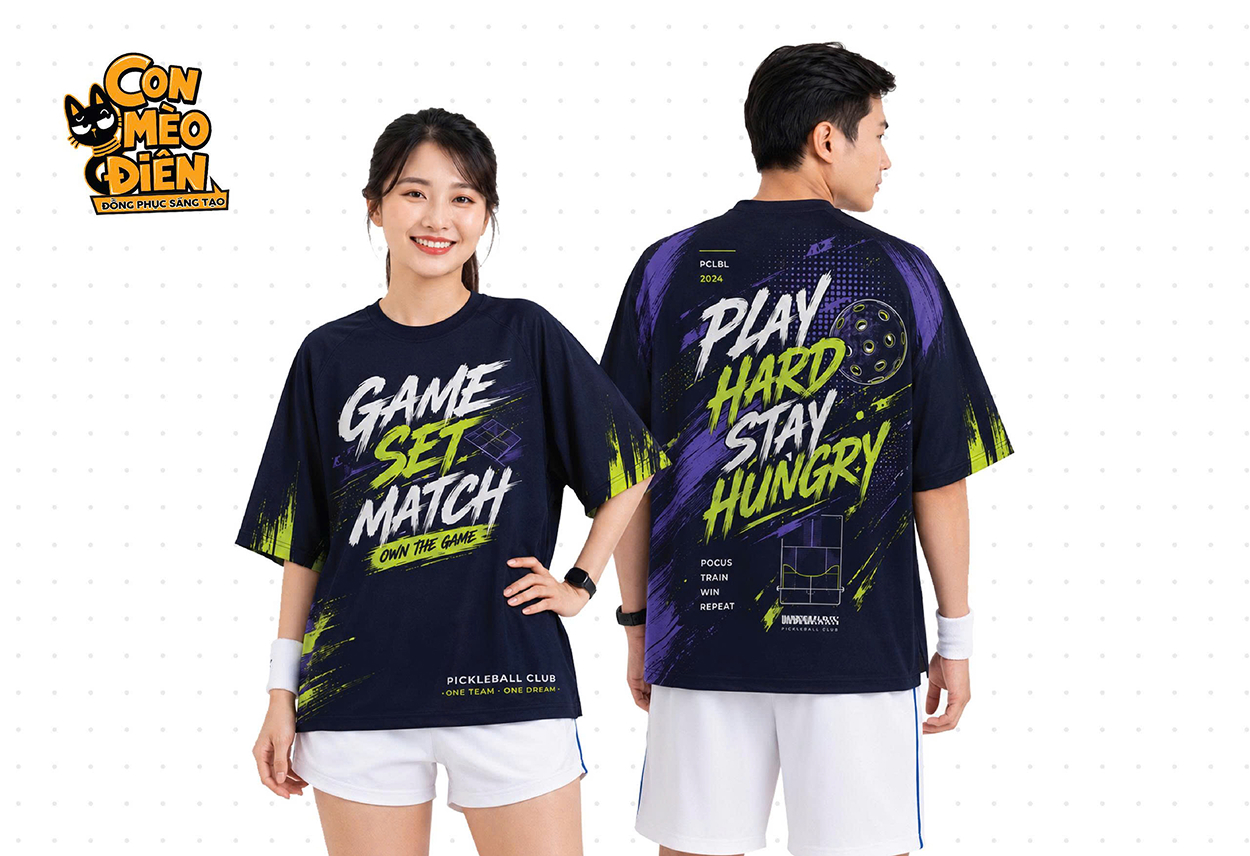 Áo thun thể thao Game Set Match màu đen