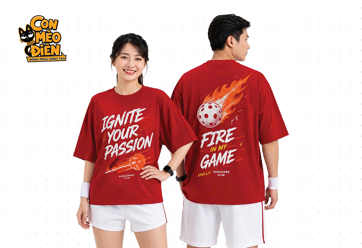 Áo thun thể thao Ignite Your Passion màu đỏ